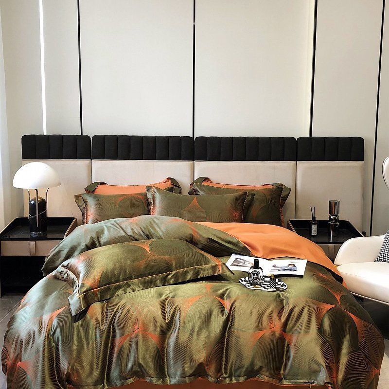 Bộ Chăn Ga Gối Gấm Hoàng Gia Singapore Nhập Khẩu OYMYAKO