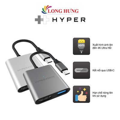 Cổng chuyển đổi HyperDrive 3-in-1 USB-C Hub HD259 - Hàng chính hãng