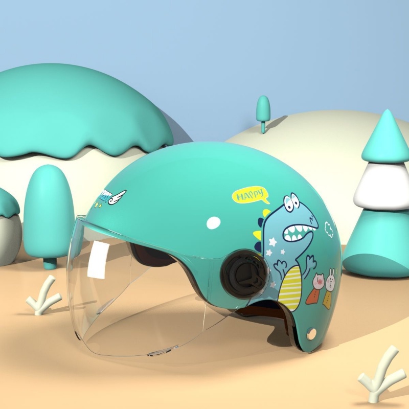 Mũ Bảo Hiểm Chống Nắng Họa Tiết Hoạt Hình Dễ Thương Thời Trang Mùa Hè Cho Bé