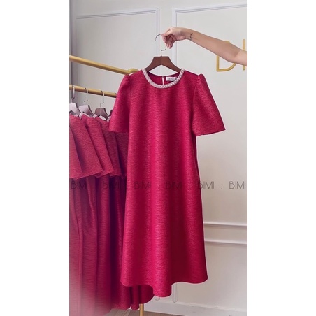 ĐẦM GÂN CỔ ĐÍNH HẠT - BIMI