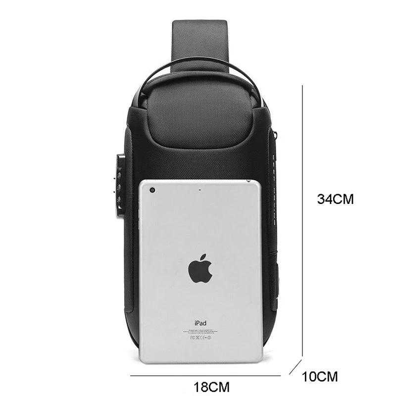 Túi Đeo Chéo Chống Nước Chống Trộm Đa Năng Thời Trang Cho Nam