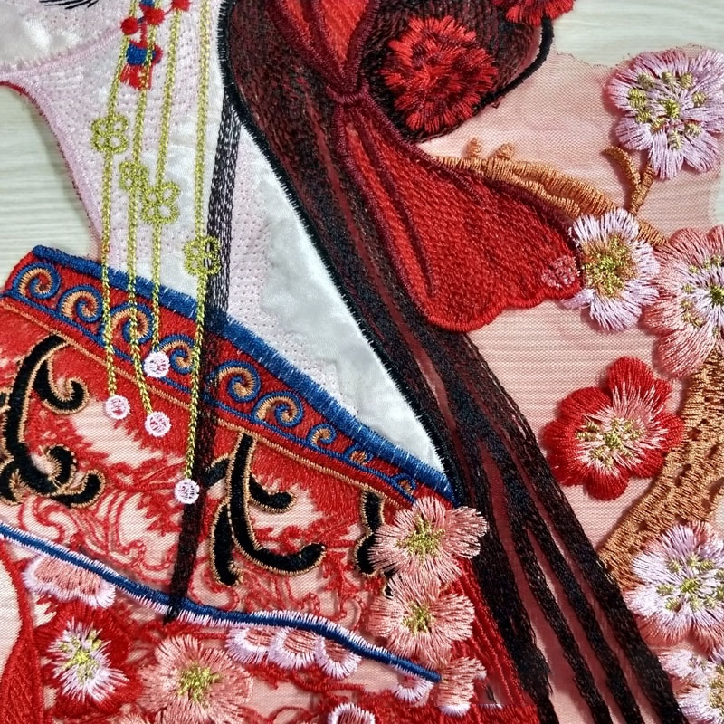 1 Sticker Ủi Thêu Hình Nhân Vật Opera Kích Thước 39 * 32CM