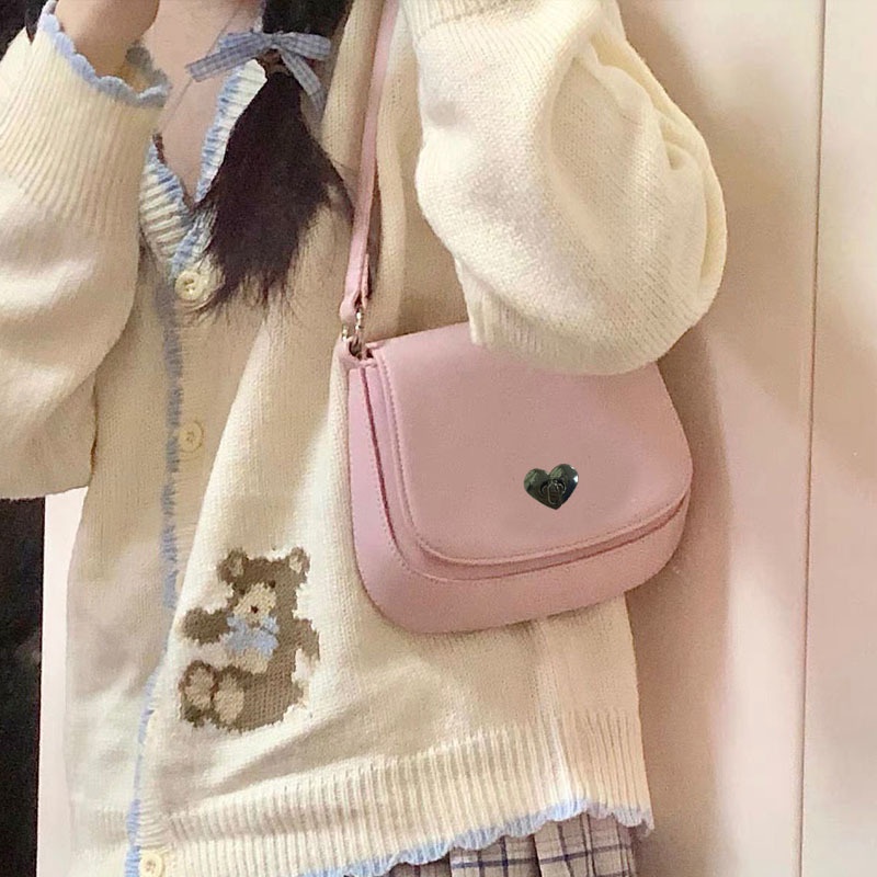 Túi Đeo JASMIN NOIR Chéo Vai Bằng Da PU Có Khóa Dành Cho Nữ