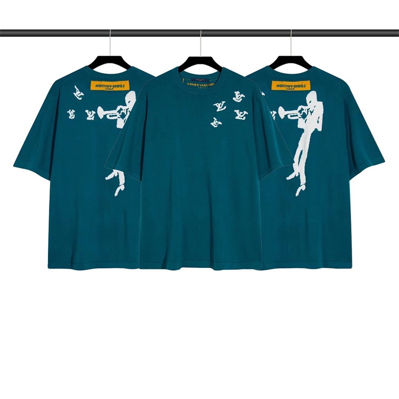 Bán Chạy Nhất L &amp; V Áo Thun Cotton Ngắn Tay In Hình Jazz Bắn Súng Plus Size Unisex