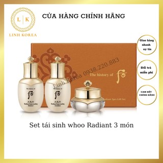 Set tái sinh whoo Radiant 3 món