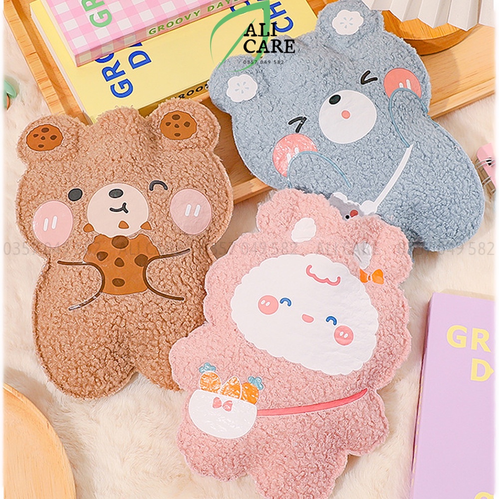 Túi chườm nóng lạnh 350ml chườm nóng giảm đau bụng kinh cho bạn gái, giữ ấm mùa đông, chườm lạnh hạ sốt ALI CARE