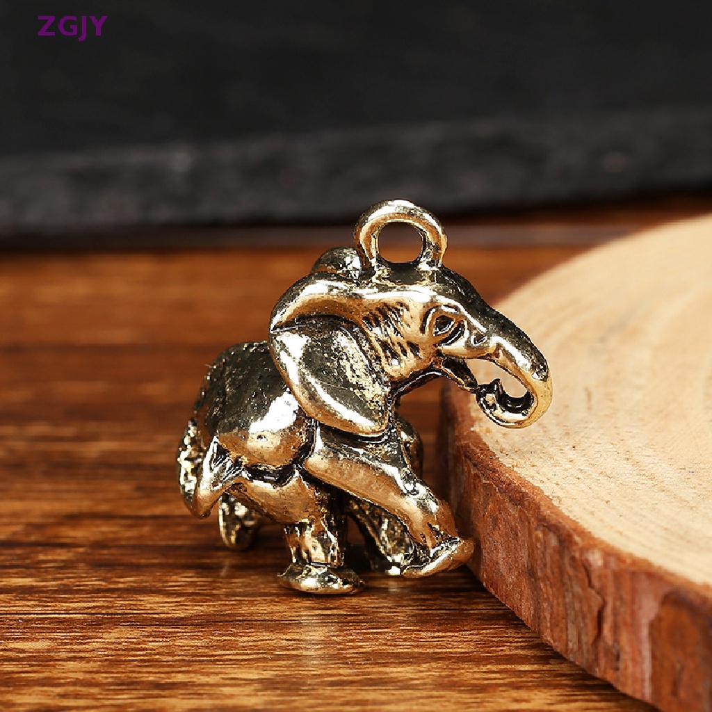 Móc Khóa Hình Voi Bằng Đồng Thau Phong Cách Retro Mới