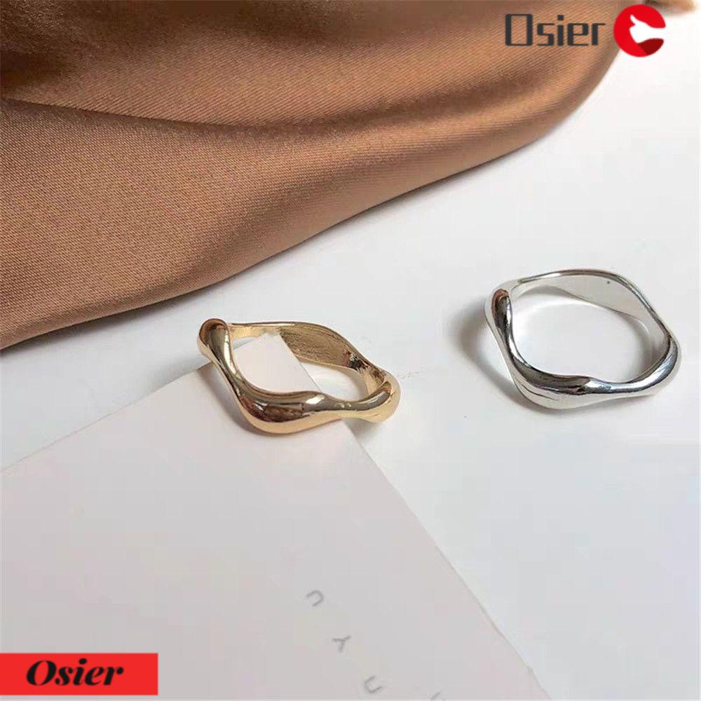 Nhẫn Hợp Kim Thiết Kế Bất Đối Xứng 1 Thời Trang Dự Tiệc