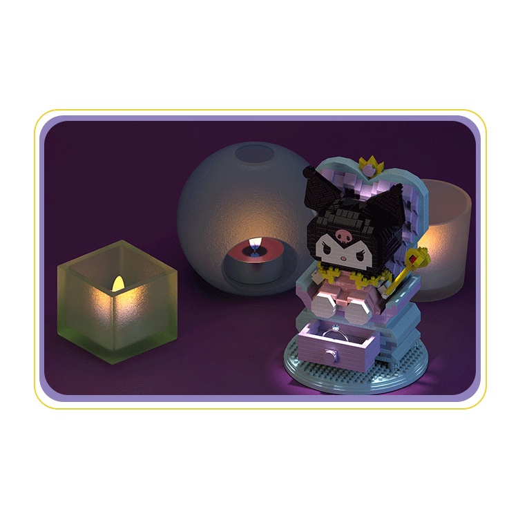 MÔ HÌNH LẮP RÁP Kuromi blocks HOẠT HÌNH ĐÁNG YÊU CHO BÉ - ĐỒ CHƠI XÉP HÌNH CHO BÉ