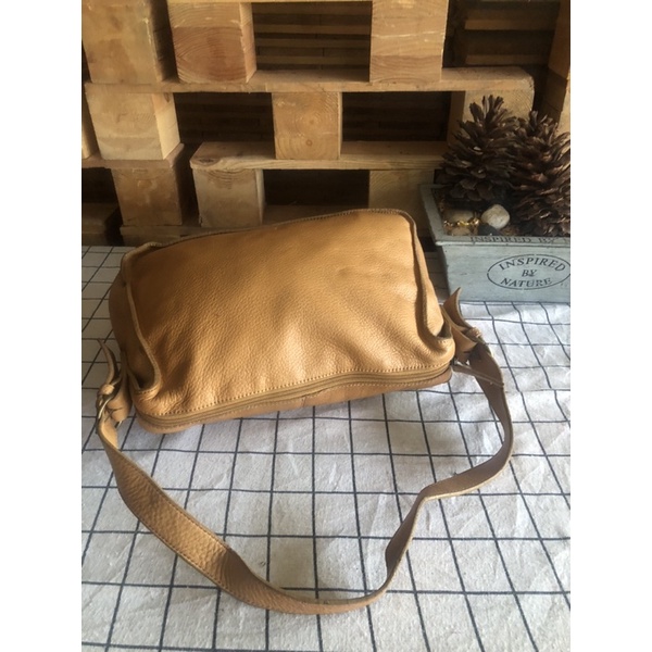 Túi đeo vai da thật hiệu Ssamzie- 2hand