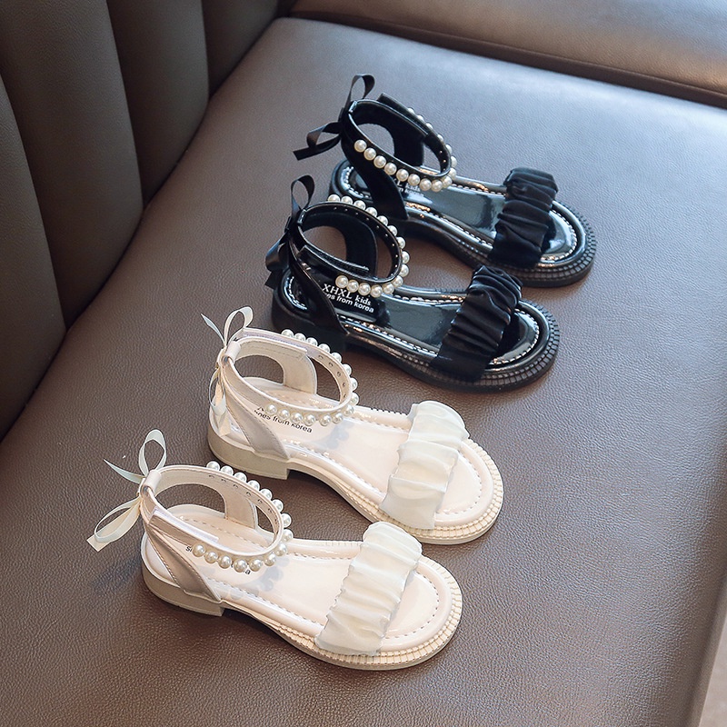 Xăng đan Đế Mềm Phối Ren Phong Cách Công Chúa Cho Bé Gái