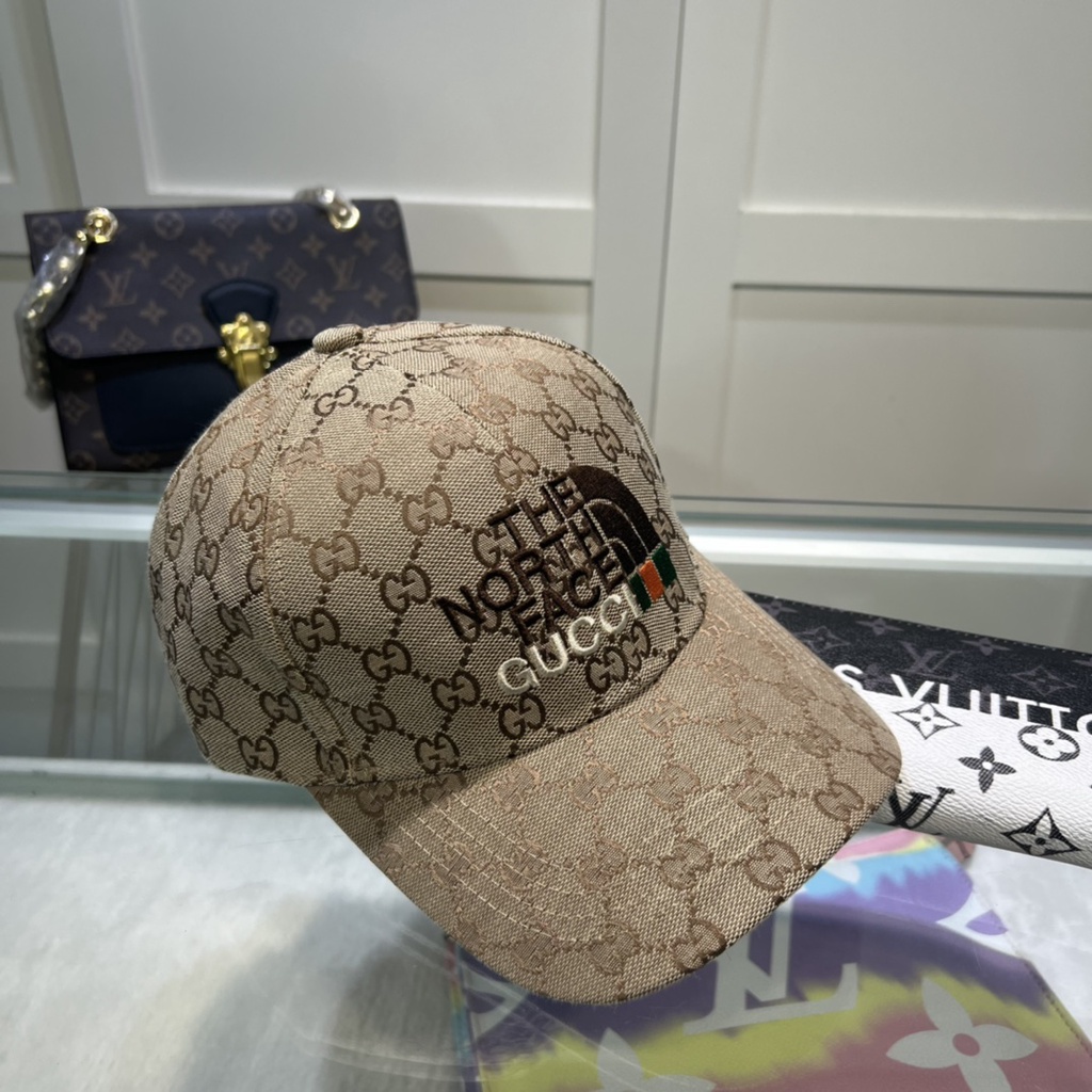 Mũ Lưỡi Trai Thêu Logo GG X TNF 23ss Sang Trọng