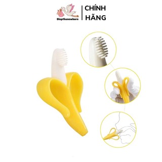 (XẢ KHO) Gặm nướu Silicon hình chuối 2 in 1 Baby Banana Hàng chính hãng Mỹ