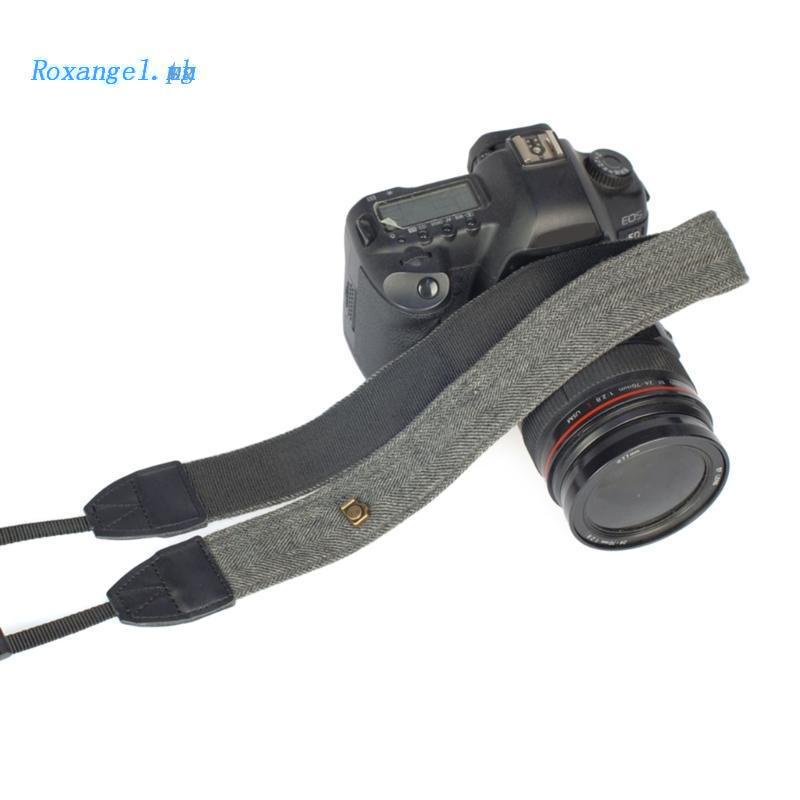 Dây Đeo Máy Ảnh Chất Liệu Da PU Phong Cách Vintage Cho DSLR Đen
