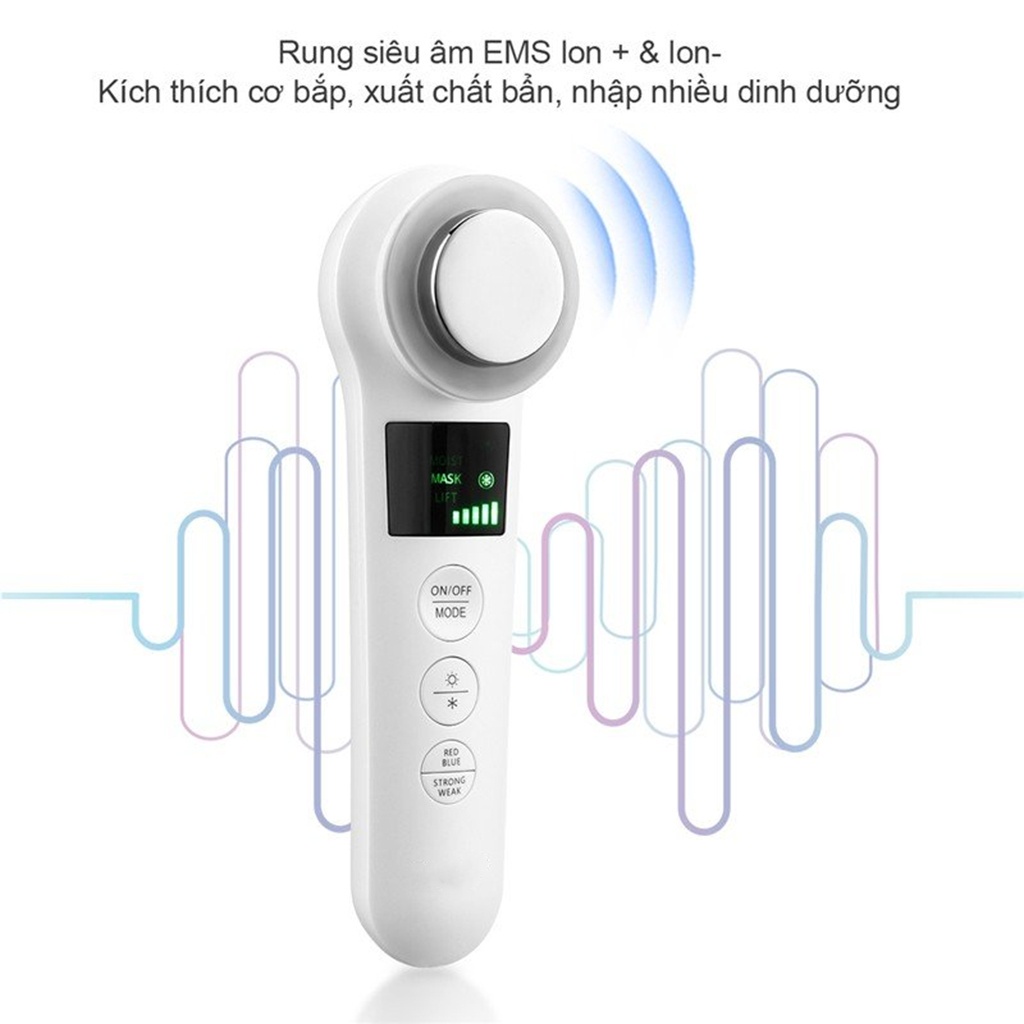 Máy điện di đẩy tinh chất dưỡng trắng OMMON. Best seller 2023 công nghệ mới nhất, full tính năng chăm sóc da