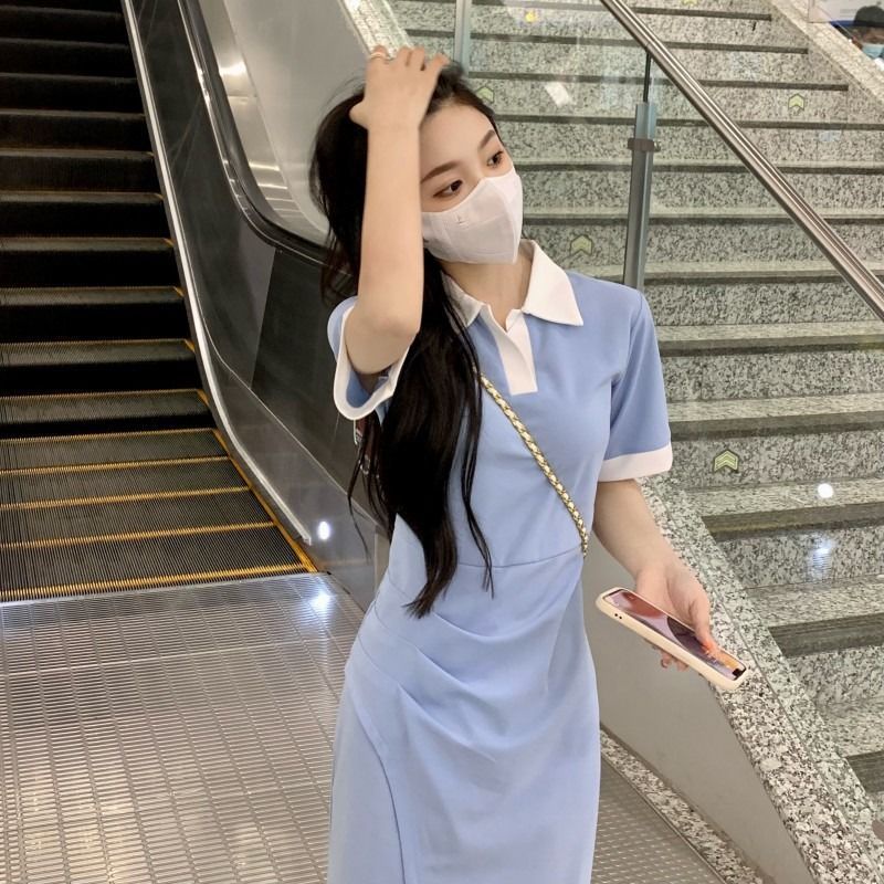 Đầm Cổ Polo Thiết Kế Mới Xinh Xắn Thời Trang Dành Cho Nữ