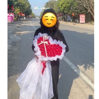 Bó hoa sáp thơm trái tim 33-35 bông