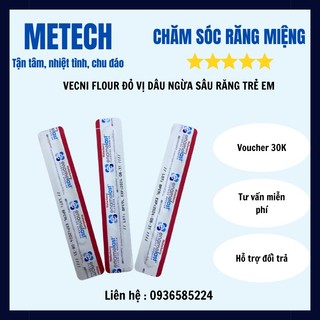 Kem Ngừa Sâu Sún Răng Vecni Flour Viền đỏ-Enamelast Fluoride Varnish, bảo vệ răng trẻ em người lớn