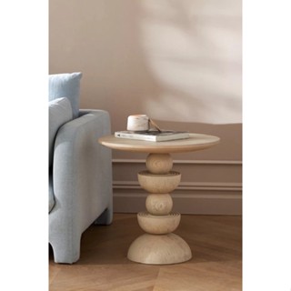 FOXHOMEVN(CÓ ẢNH THẬT) Bàn trà gỗ tròn, bàn sofa, đôn gỗ trang trí phòng khách chất liệu gỗ tự nhiên, side table decor