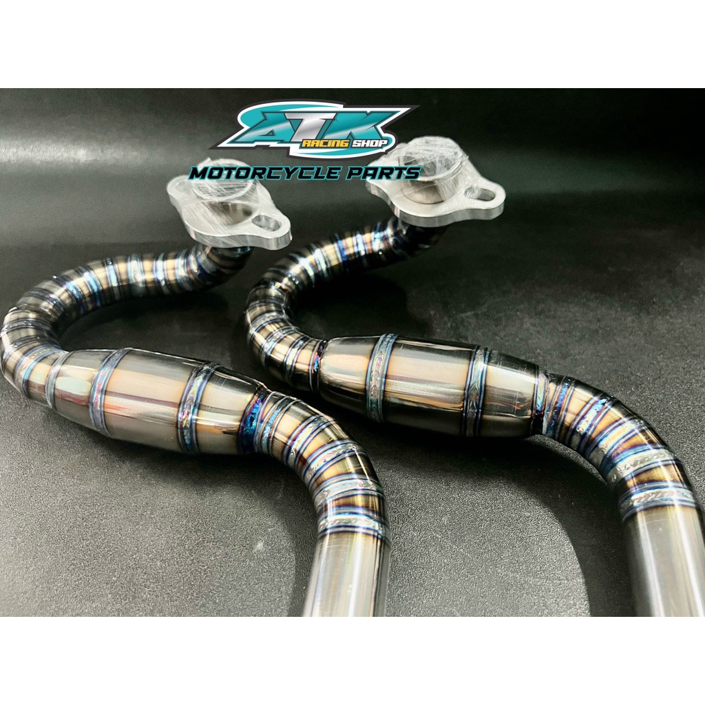 Cổ pô TITANIUM bầu hơi xoắn hàng gia công cao cấp dành cho xe FULED ,FUTURE NEO 125 hàng gia công chất lượng cao