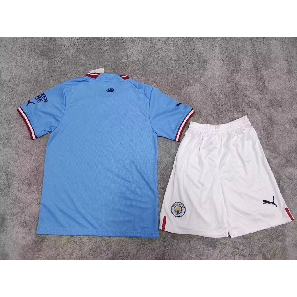 Bộ Quần Áo Bóng Đá Ngắn Tay Đội Manchester City 2223 Chất Lượng Cao