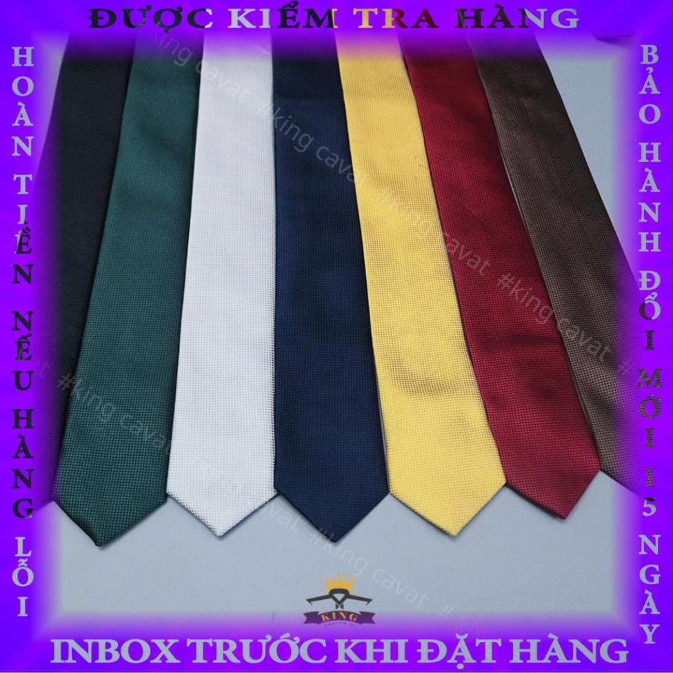 Cà vạt nam cho công sở KING caravat đen vải slik lụa bản nhỏ 5cm style hàn quốc [C15]  vandung