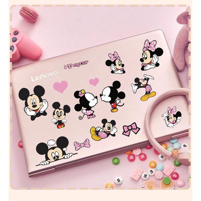 Miếng Dán Trang Trí Vali Laptop / Điện Thoại / ipad Chống Thấm Nước Họa Tiết Hoạt Hình Chuột Mickey