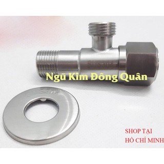 Van F khóa bồn cầu inox SUS 304,chia nước bồn cầu, Van chữ f inox