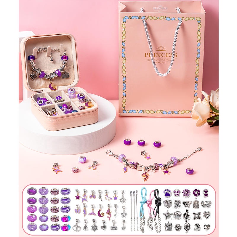 Bộ Hạt Pha Lê Làm Vòng Tay Thủ Công DIY Cho Bé