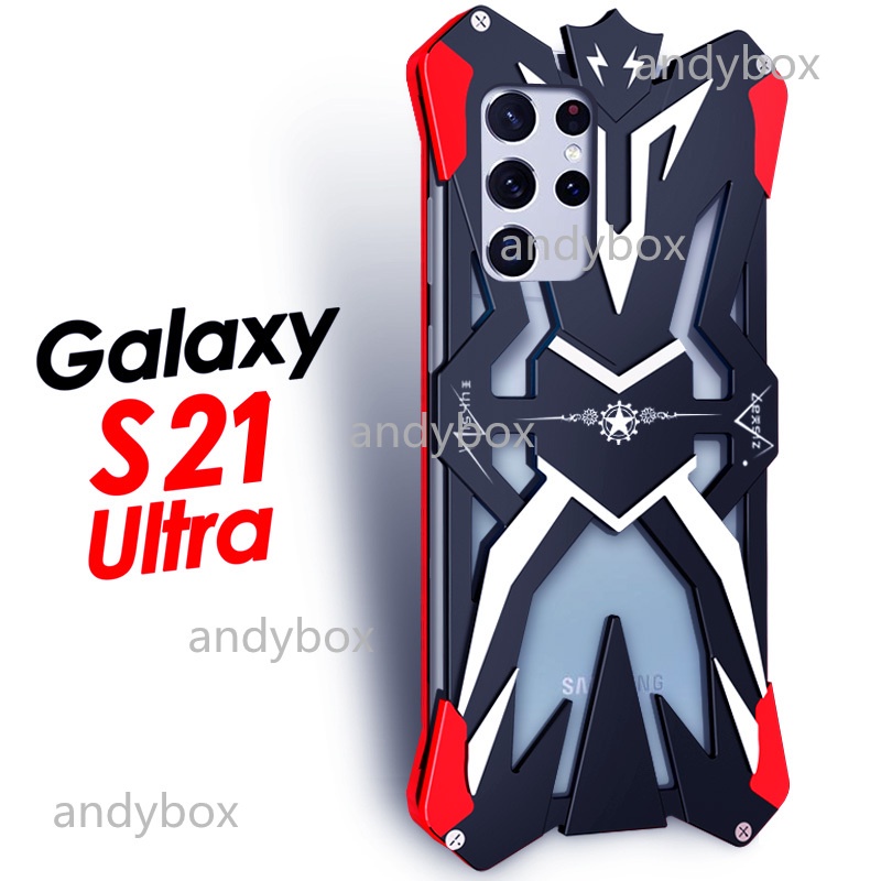 Ốp Điện Thoại Hợp Kim Nhôm Dạng Giáp Cho Samsung S22 S21 Ultra Galaxy Note20 Ultra Note 20