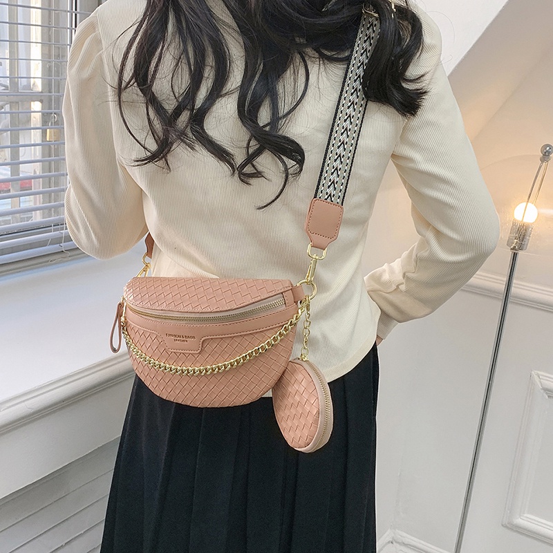 Túi Đeo Chéo Ngực Bằng Da PU Phong Cách Hàn Quốc Cho Nữ