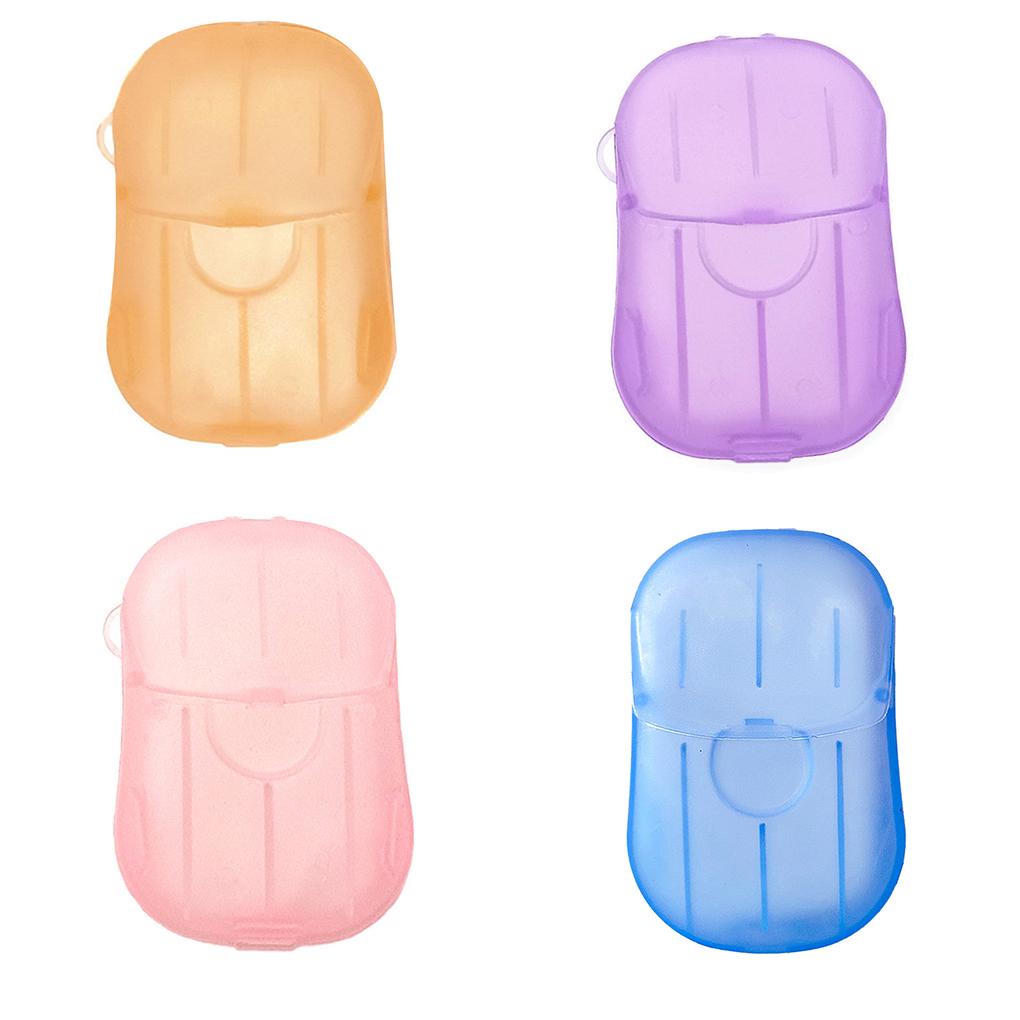 Hộp 1 / 10 Tờ 20 Miếng Xà Phòng Giấy Dùng Một Lần Tiện Dụng Khi Đi Du Lịch