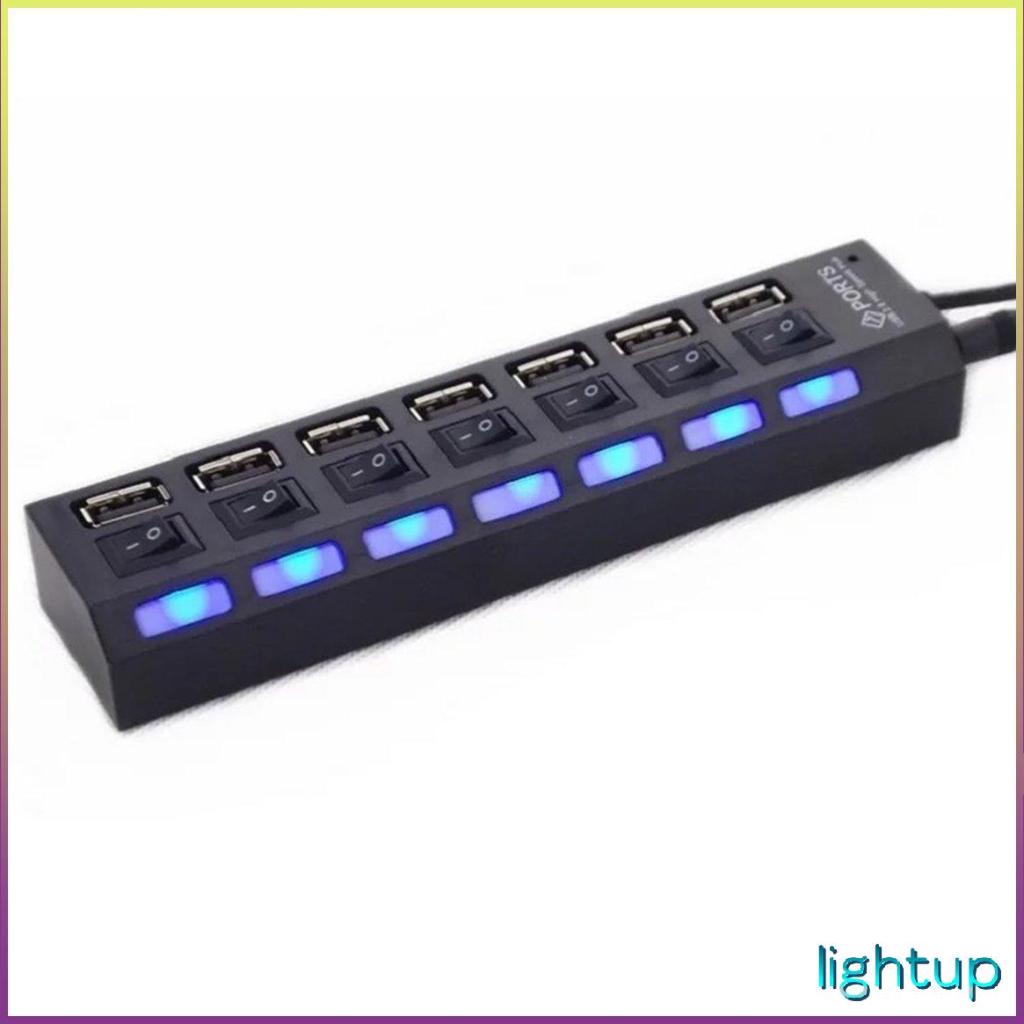 Bộ chuyển đổi 7 cổng USB 2.0 Hub đa giao diện Đèn báo công tắc độc lập [P/20]