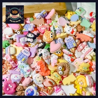 Charm slime, sticker 3D, charm bánh kẹo gắn ốp điện thoại, phụ kiện học sinh mẫu ngẫu nhiên