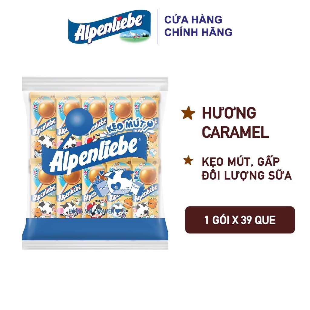 Kẹo Mút Alpenliebe Hương sữa (Gói 39 que)