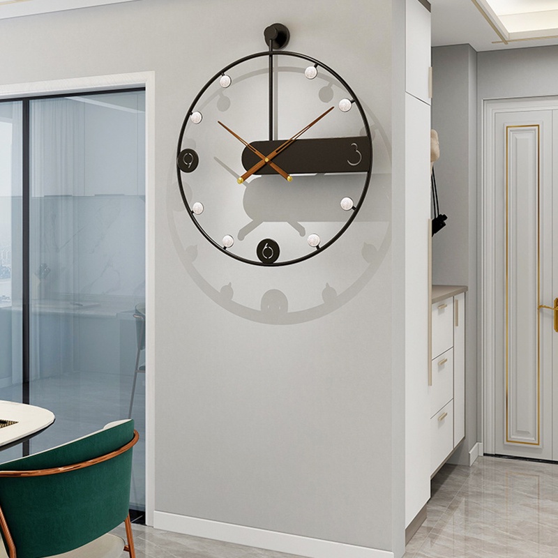 Đồng Hồ Treo Tường Hình Tròn Cỡ Lớn Kiểu Bắc Âu Sáng Tạo Thời Trang