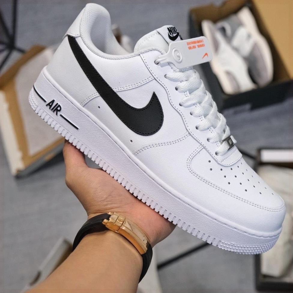 Giày_Nike Air Force 1 Vệt đen, Giày Af1 White Black Bản Chuẩn đế Air Nam Nữ Full Phụ Kiện D290 Draven Shoe