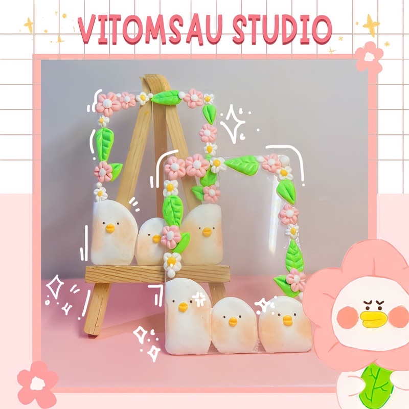 Toploader đất sét decor phong cách cute Hàn Quốc