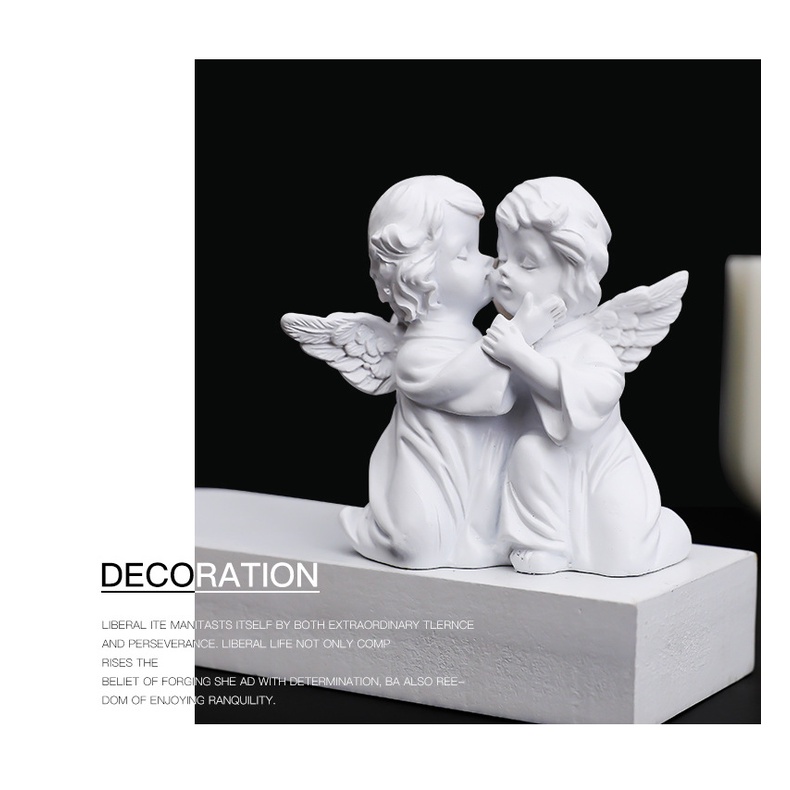 Mô Hình Tượng Thiên Thần Có Cánh Phong Cách Vintage Trang Trí Sân Vườn