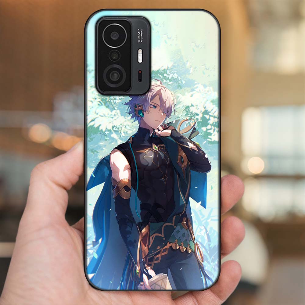 Ốp lưng Xiaomi 11T Pro 5G viền đen in hình Alhaitham Genshin Impact
