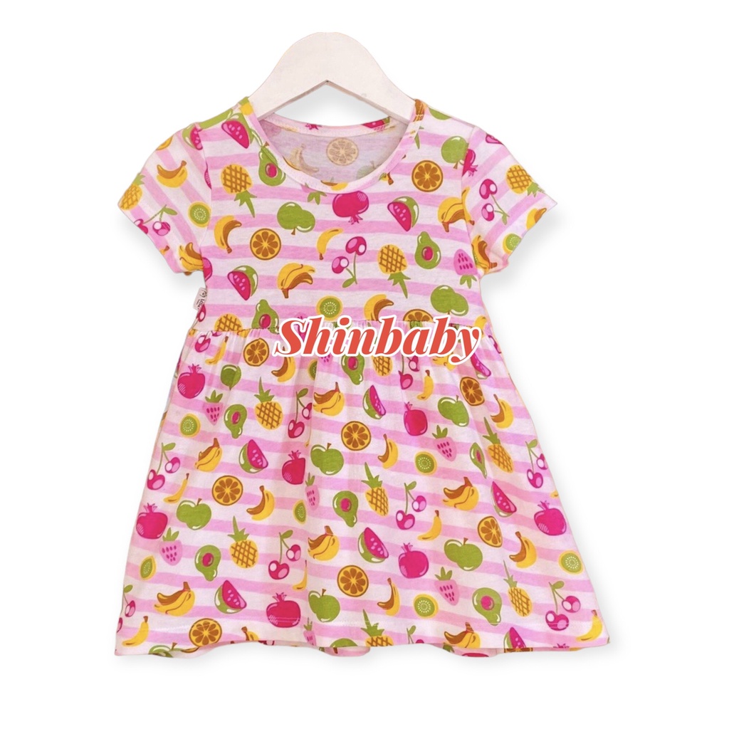 Váy đầm cộc tay cotton xuất xịn nhiều họa tiết dễ thương mềm mát mùa hè cho bé gái