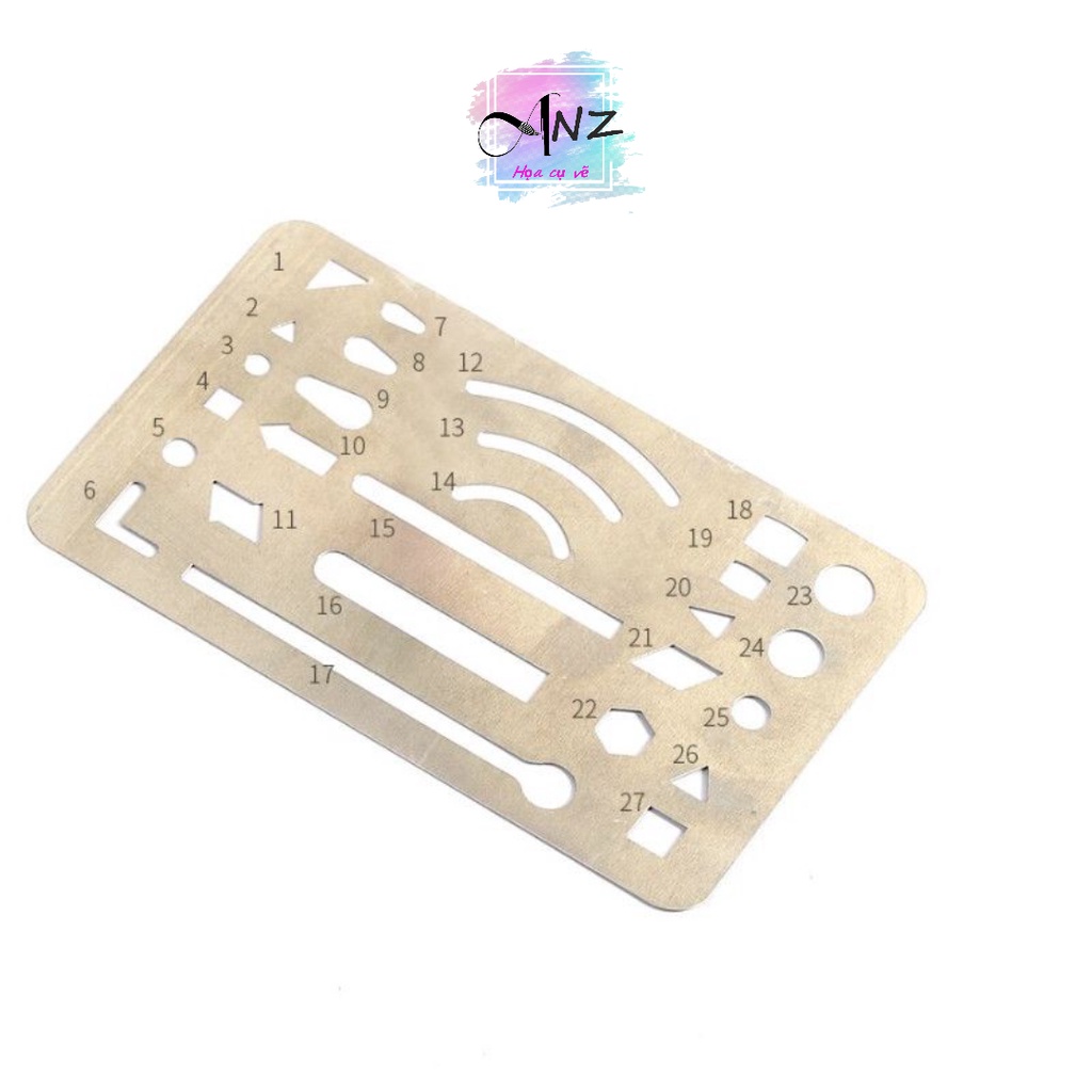 [ Họa cụ ANZ ] Thước Che Tẩy - Erasing Shield - Thước Chắn tẩy