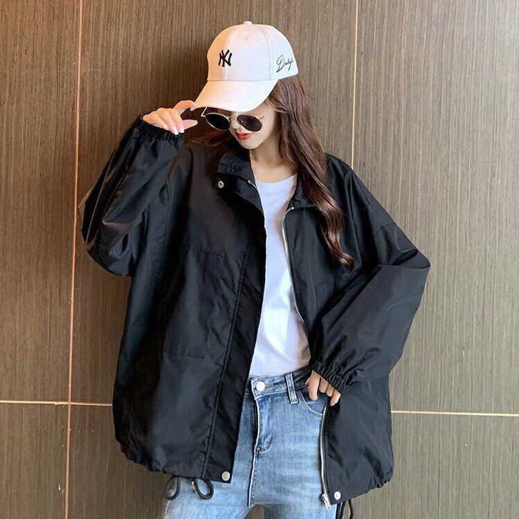IELGY   Áo Khoác Dáng Rộng Phong Cách Hàn Quốc Cho Nữ