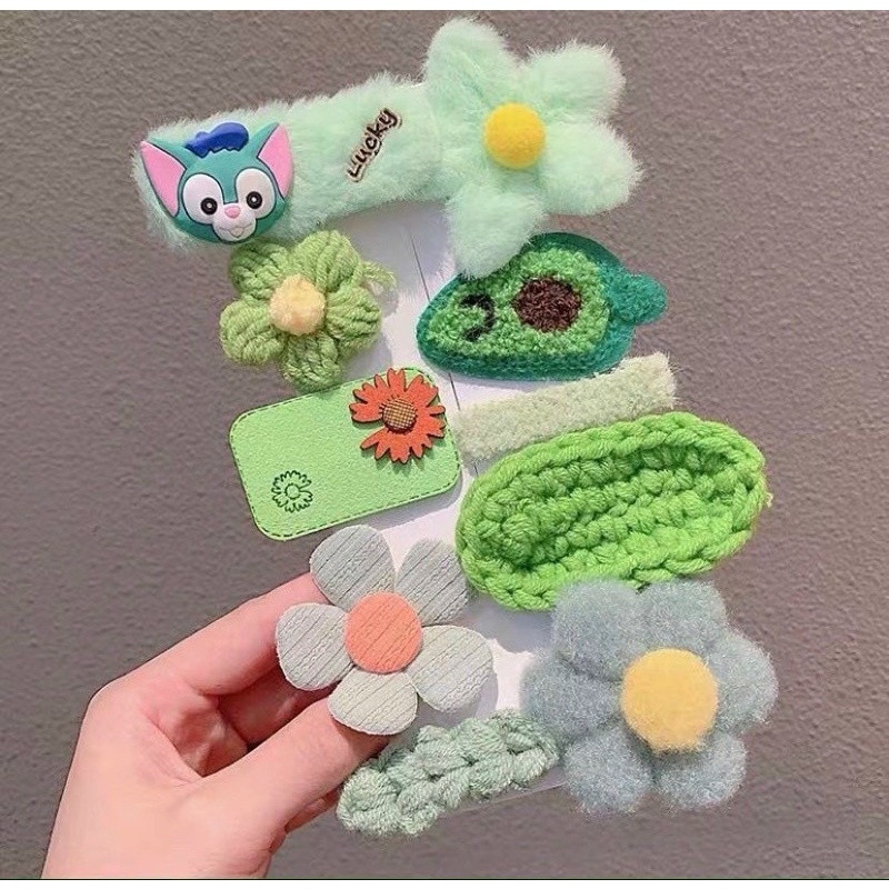 Set kẹp cho bé đủ màu dễ thương