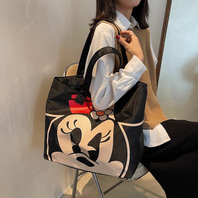 Túi Tote Đeo Vai / Xách Tay Bằng Vải Bạt Sức Chứa Lớn In Họa Tiết Hoạt Hình Mickey / Vịt Donald Thời Trang 20
