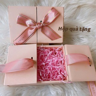 Hộp quà tặng sinh nhật hộp đựng quà son môi mỹ phẩm màu hồng dễ thương
