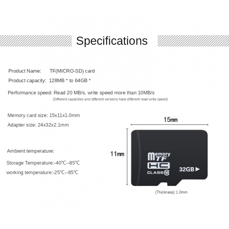 Thẻ Nhớ MicroSD Tốc Độ Cao 4G / 8G / 16G / 32G / 63G / 128G