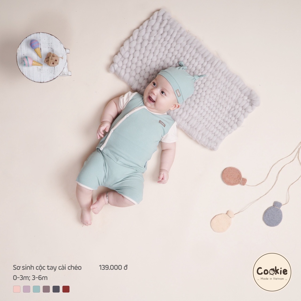 Cookie - Bộ quần áo sơ sinh cộc tay cài chéo CK36163