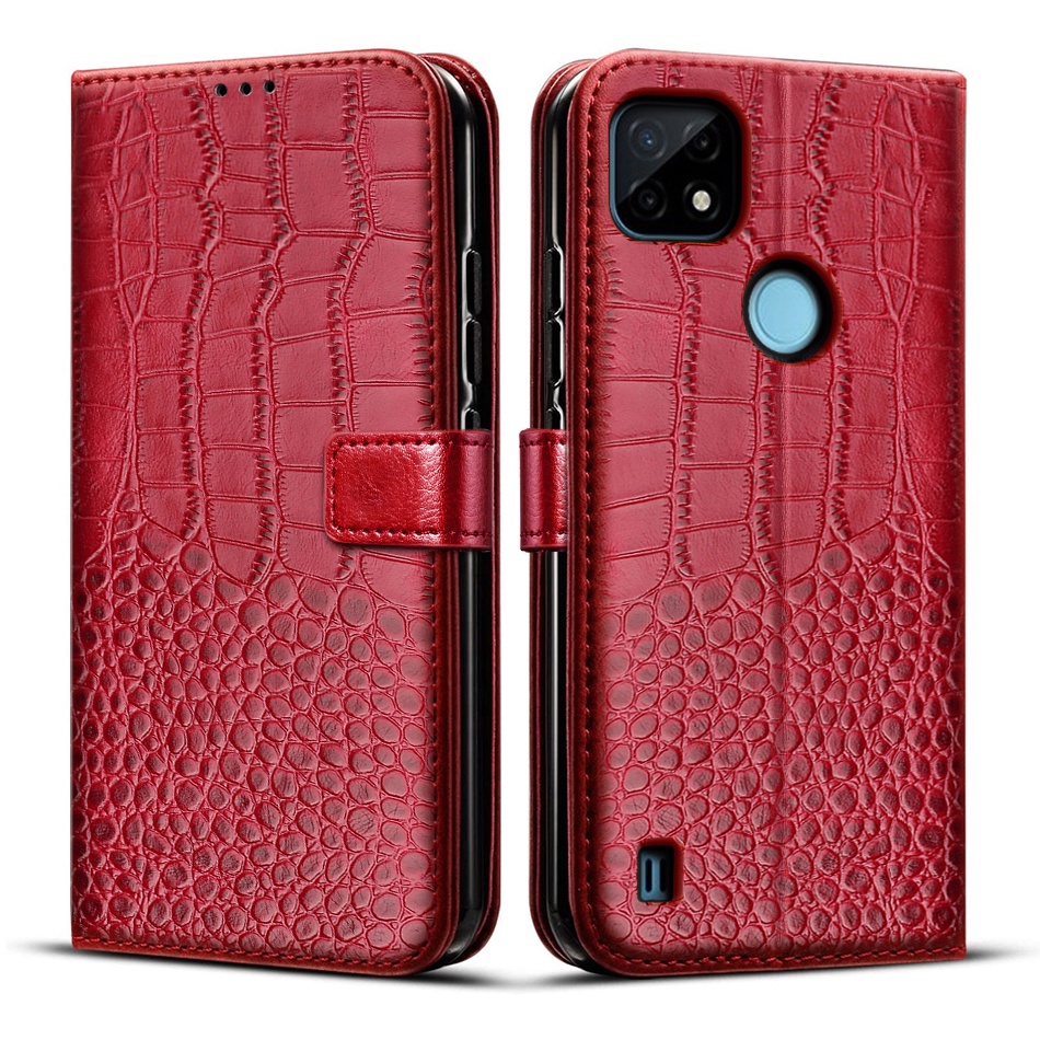 Ốp Lưng Điện Thoại Dạng Ví Da Lật Dành Cho Realme C21Y Etui Realme C 21y C21 Y RMX3261