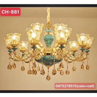 Đèn Chùm 15 Tay Đúc Đặc Không Gỉ, Chao Và Thân Đúc, Phù Hợp Trang Trí Phòng Khách, Nhà Hàng , Khách Sạn[ Kèm Bóng LED]
